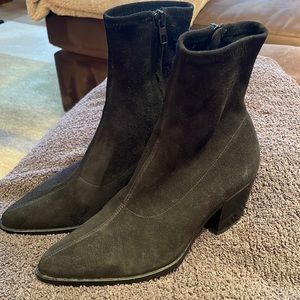 Vince suede booties in black
